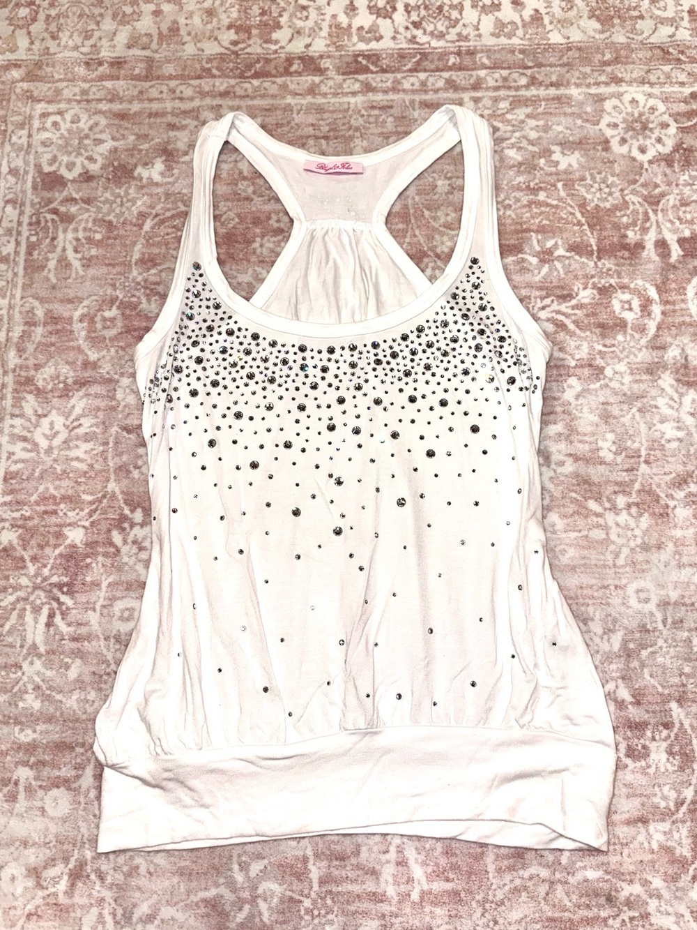 Blugirl Folies 💎 Y2K Vintage Crystal Embellished Tank Top - Picture 2 of 14